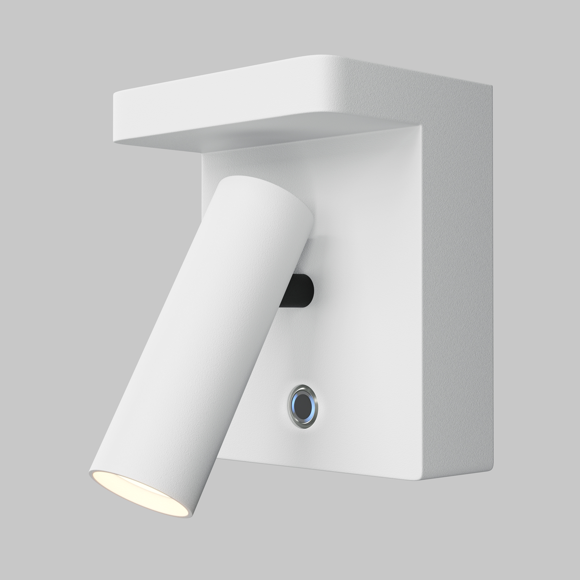 Aron White LED Wall Spotlight, Wireless Phone Charging, Dimmable, 2700k, 7cm Wide