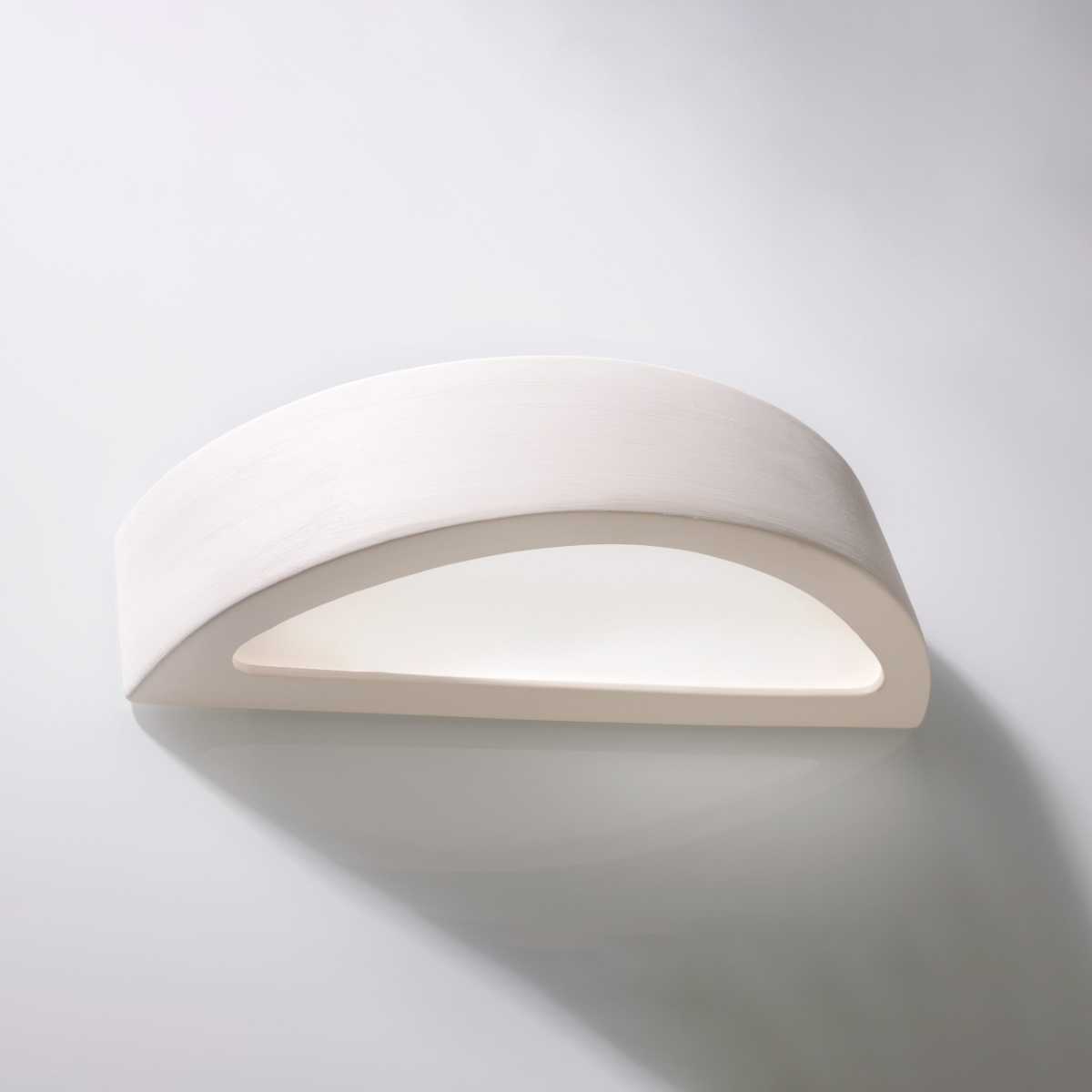 Atna Large Up Down Wall Lamp, Ceramic, White, 1 Light, 40.5cm Wide