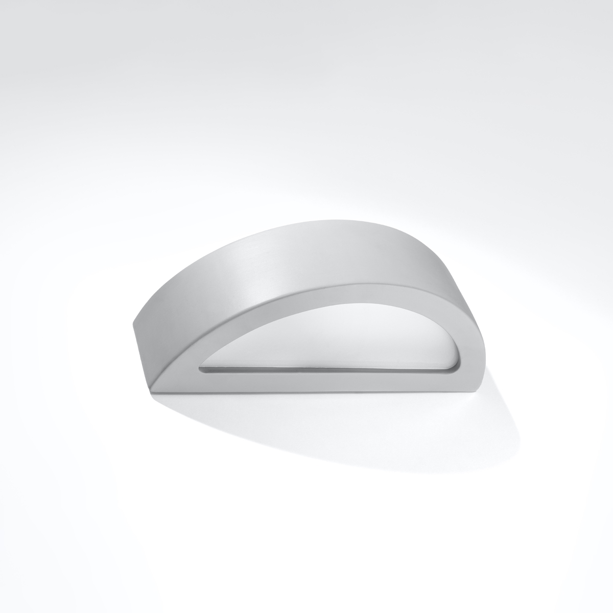 Atna Grey Up Down Wall Light, Ceramic, Glass, 1 Light, 40.5cm Wide