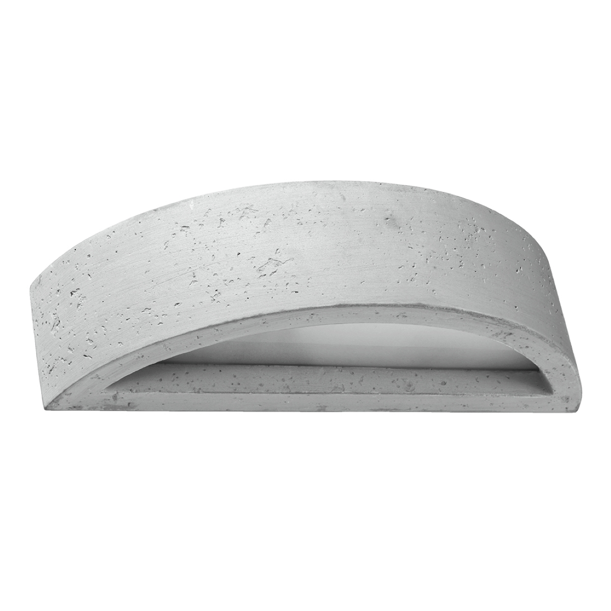 Atna Concrete Up Down Wall Lamp, Grey, Glass, 1 Light, 40cm Wide