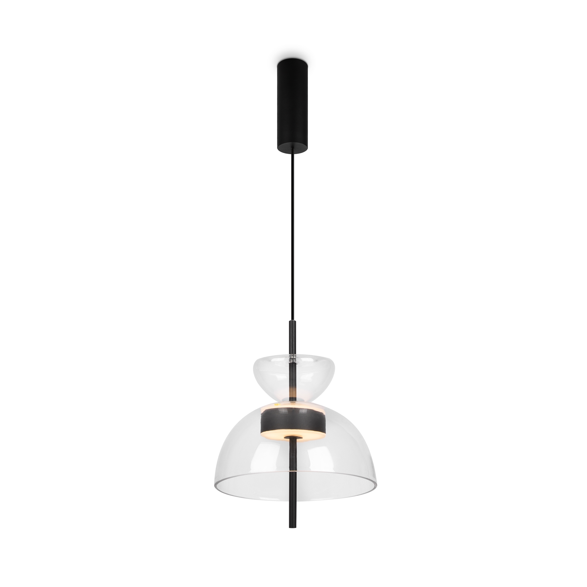 Bangkok Small LED Pendant Lamp, Clear Glass, 3000k, 12w, 25cm