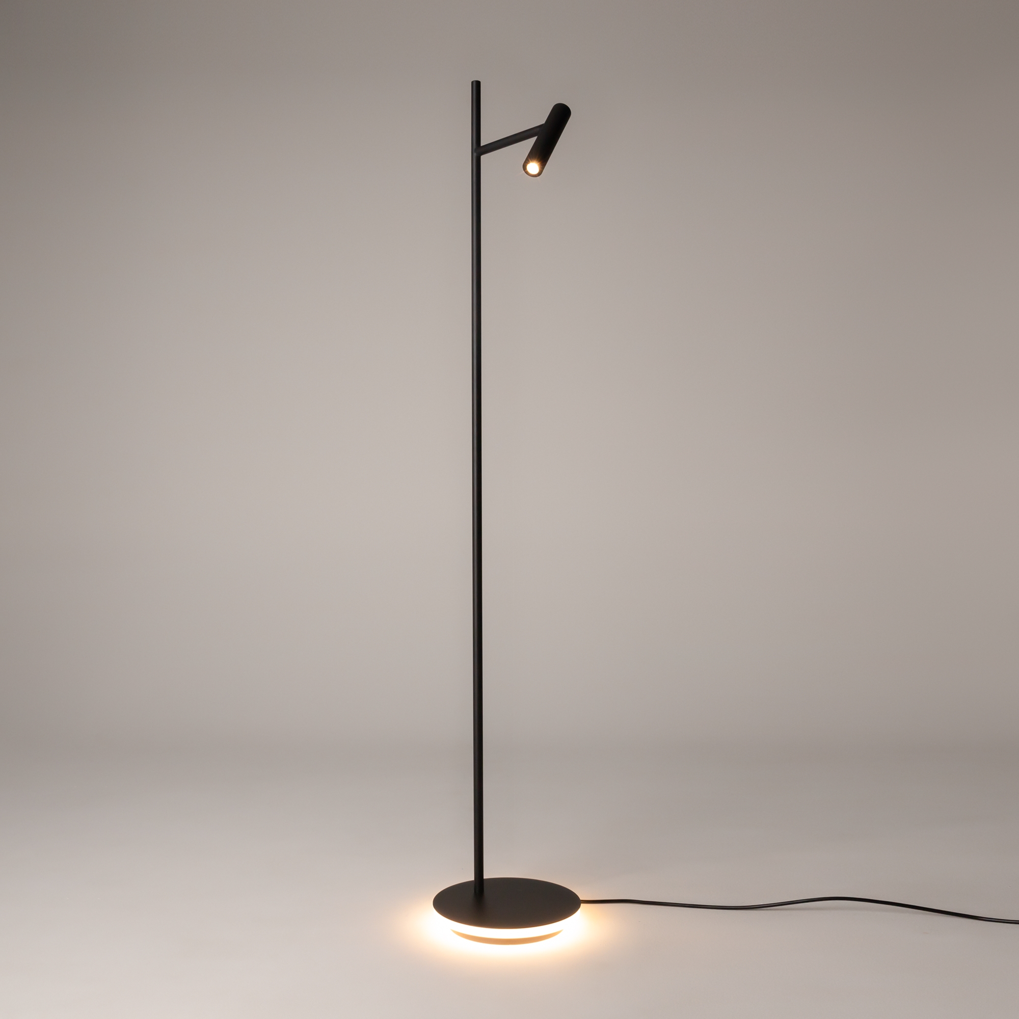 Estudo Black LED Floor lamp, Warm White 3000k, 2 Light, 138.70 Height