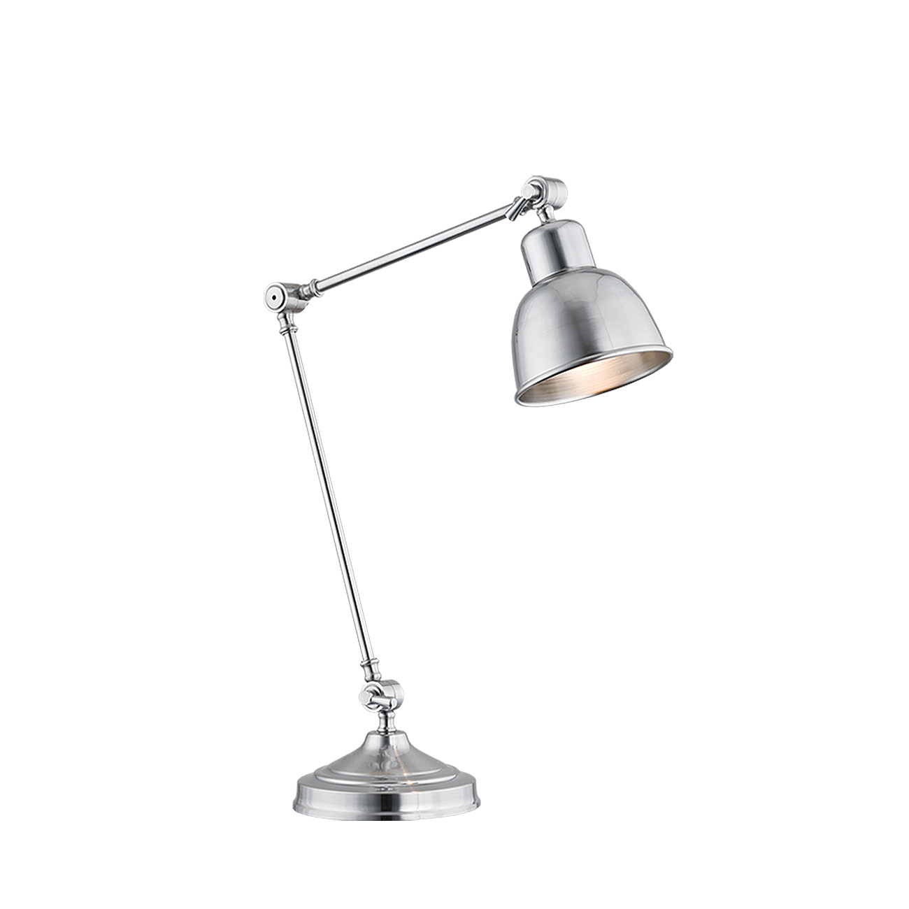 Fratu Adjustable Desk Lamp, 1 Light, Brushed Chrome