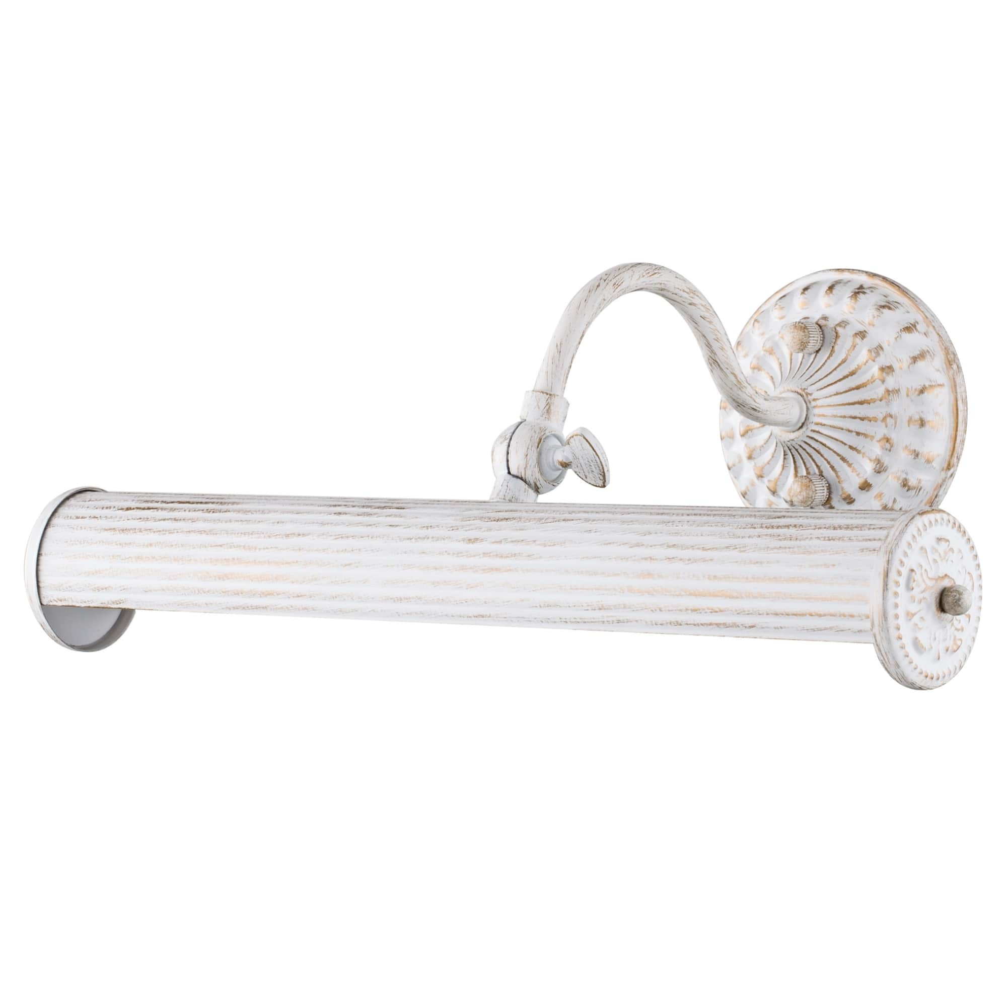 Renoir White & Gold Picture Light, Metal, 2 Lamp, 35.9cm Wide