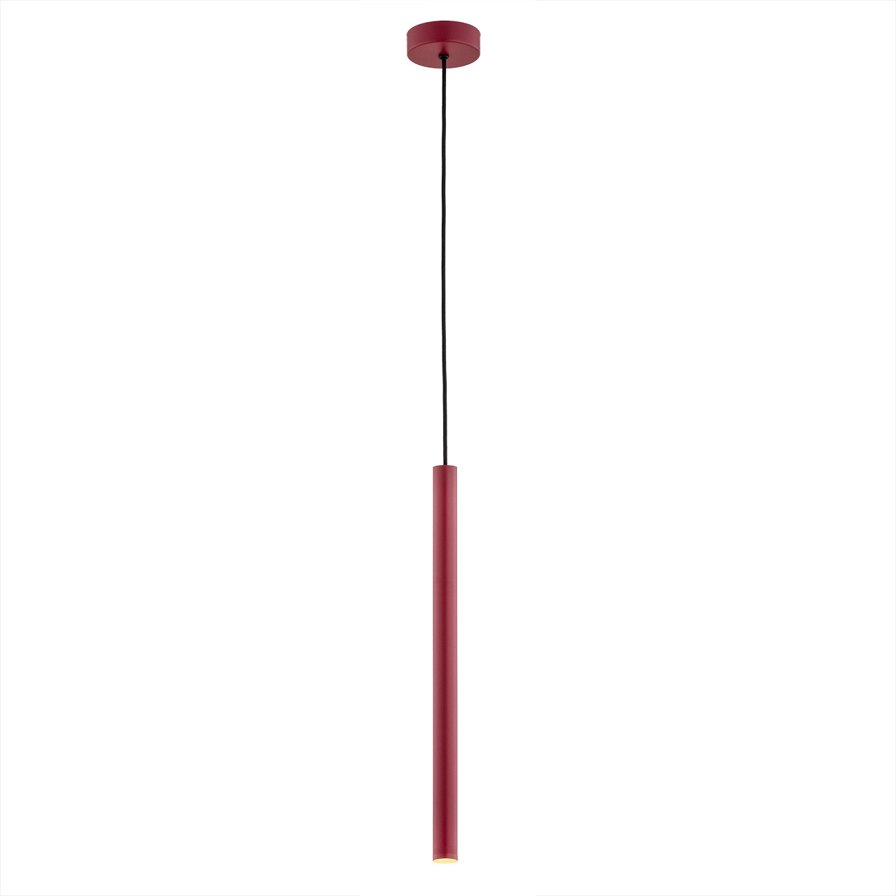 Janiero LED Pendant Light, Red Thin Tube, 4.2w, 3000k, 10cm Width