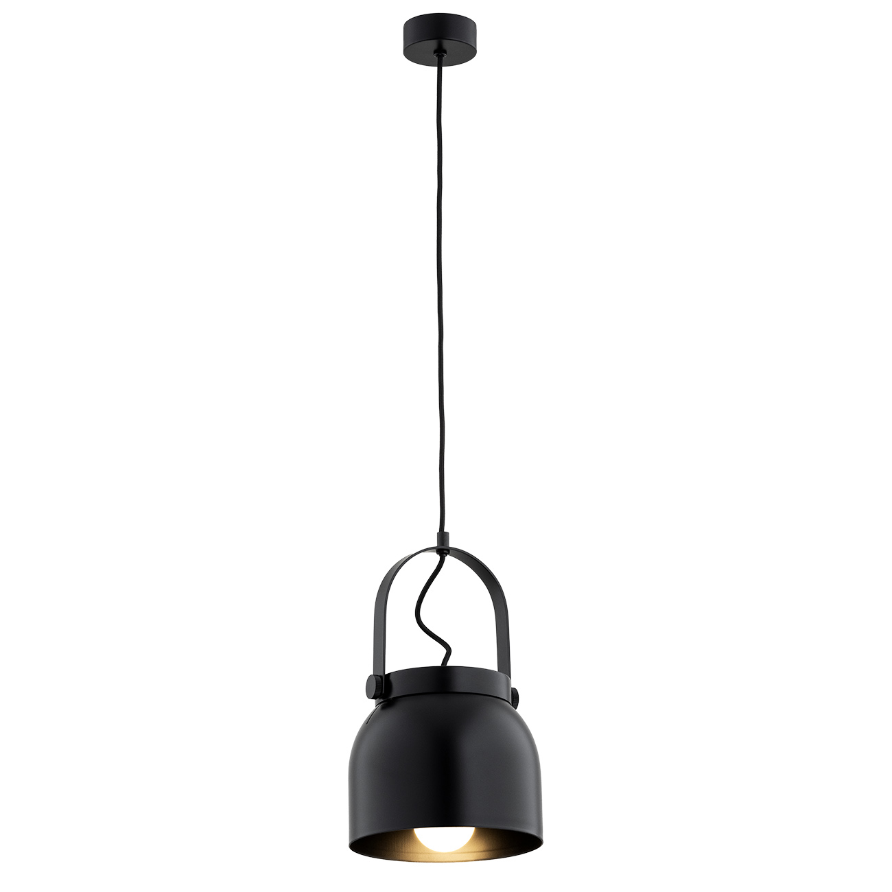 Lagano Medium Pendant Lamp, Black , 1 Light, 20cm