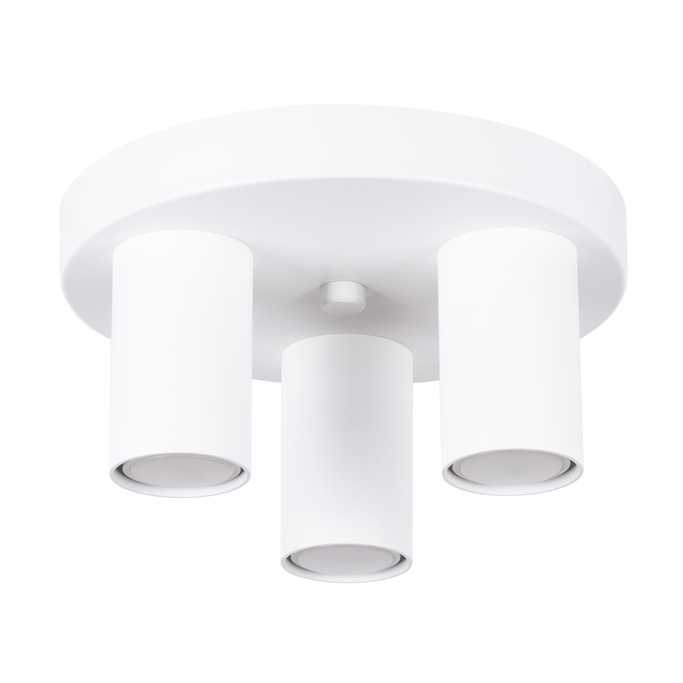 Laguna White Flush Ceiling Lamp, 3 Light, Metal, GU10, 25cm Diameter