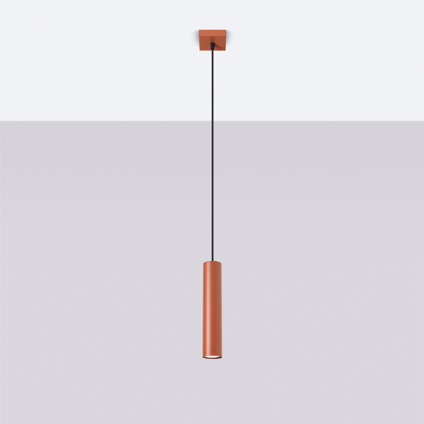 Laguna Single Pendant Light, Terracotta Red, Metal, GU10, 8cm Diameter