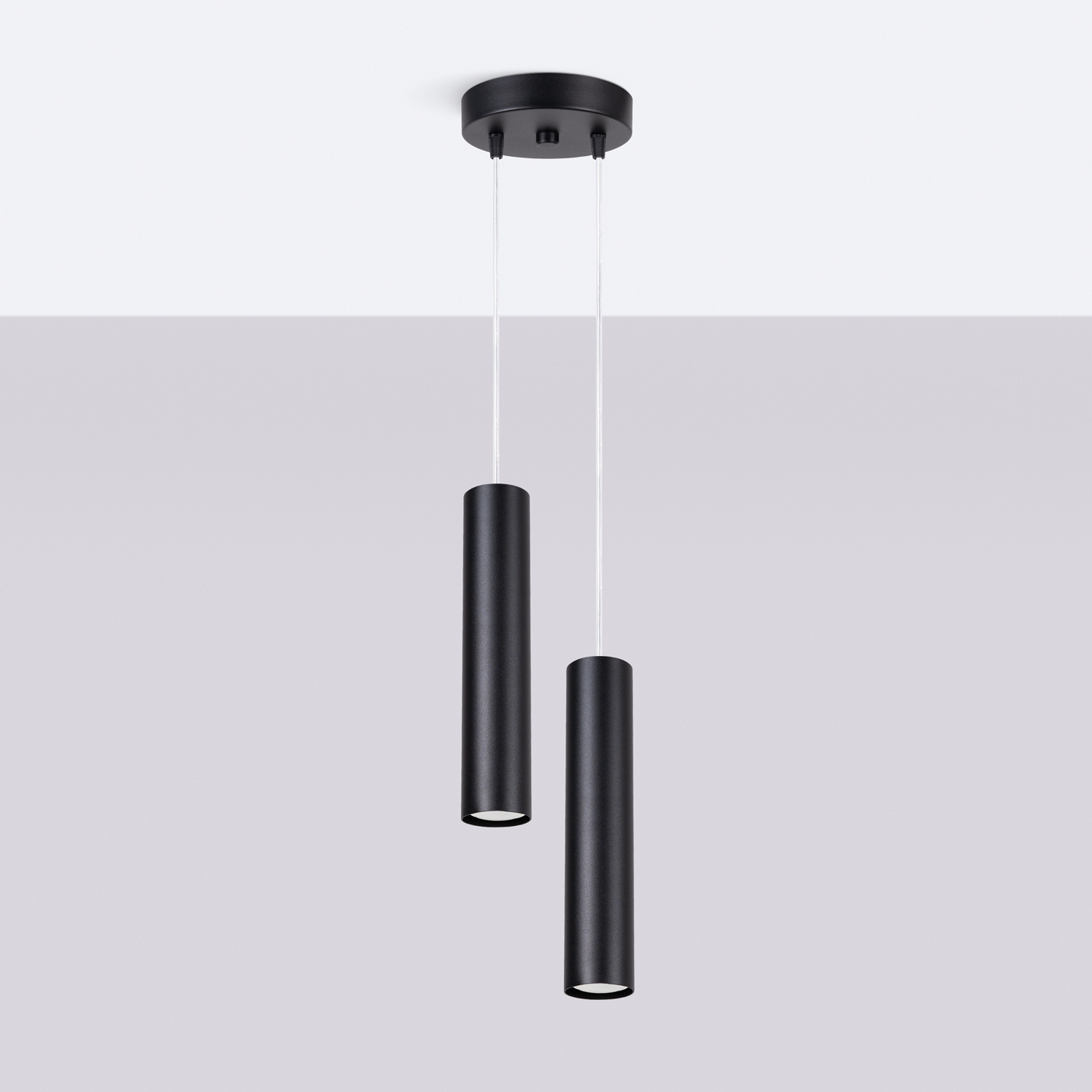 Laguna 2 Light Black Pendant Light, Metal, GU10, 15cm Diameter