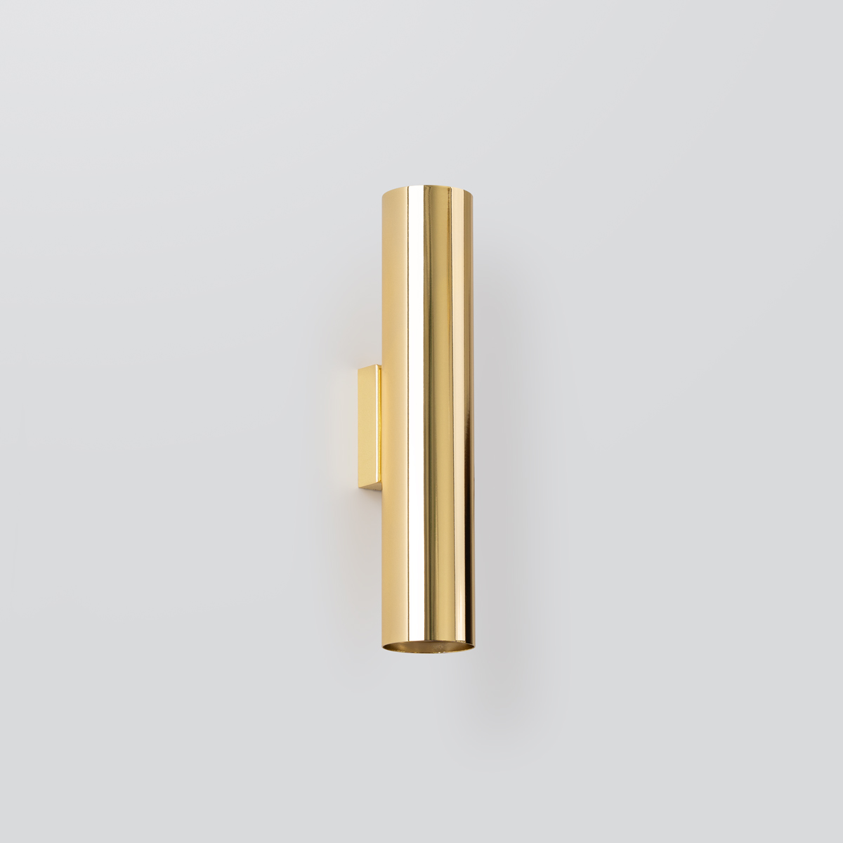 Laguna Up & Down Cylinder Wall Light, Gold, Metal, 2 Lamp, GU10, 30cm Height