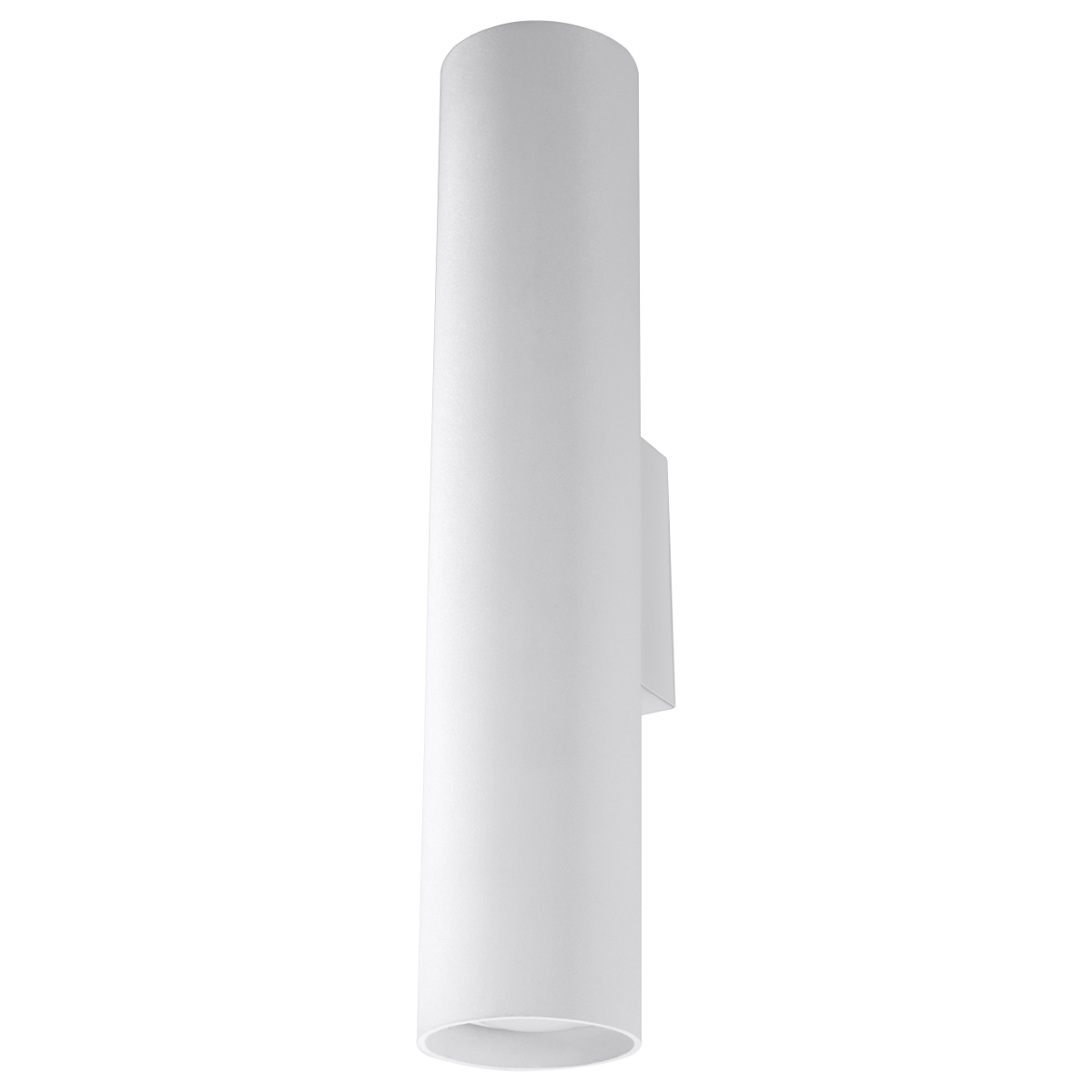 Laguna Up & Down Cylinder Wall Lamp, White, 2 Light, GU10, 30cm Height