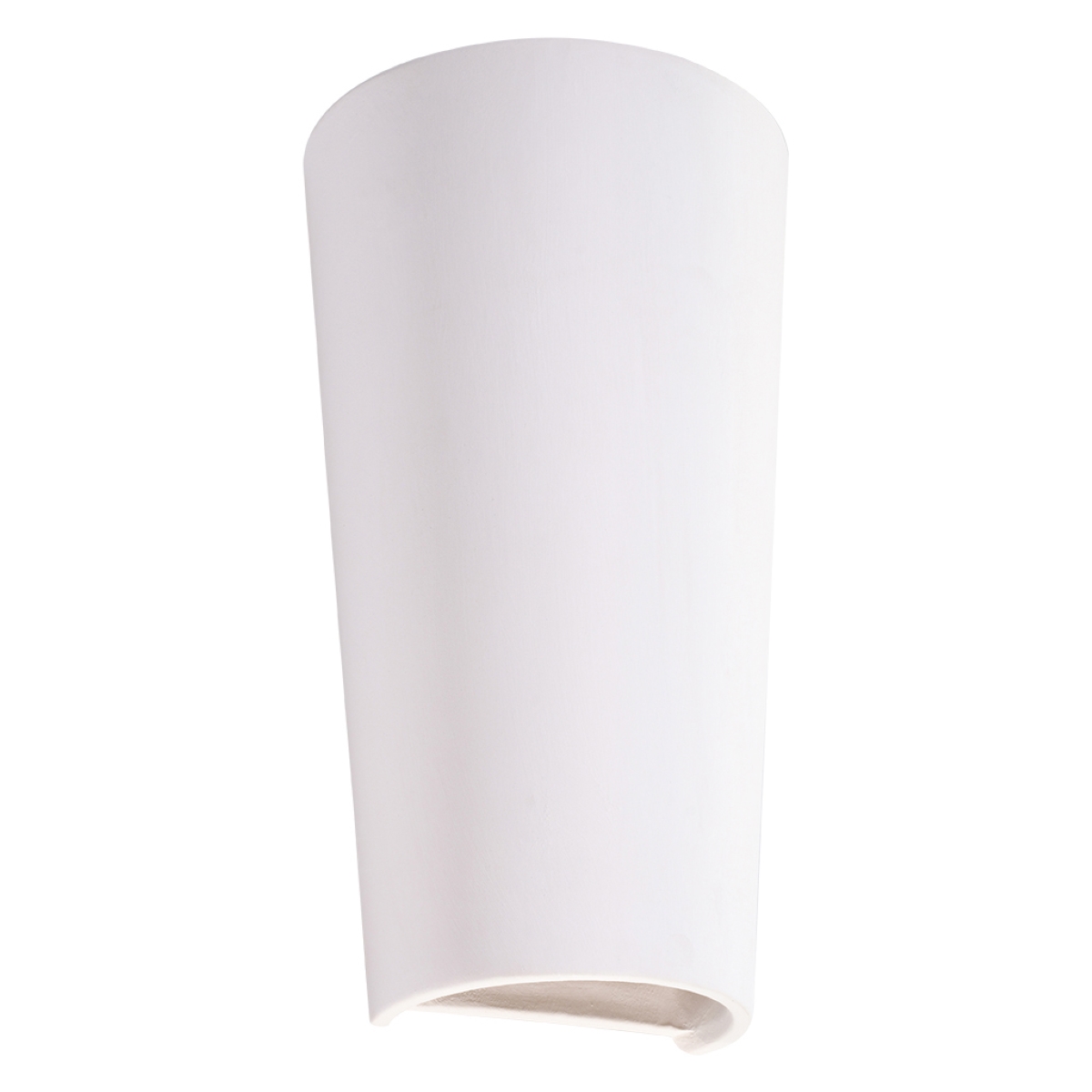 Lana Curved Ceramic Wall Light, White, 1 Light, 16.5cm Wide