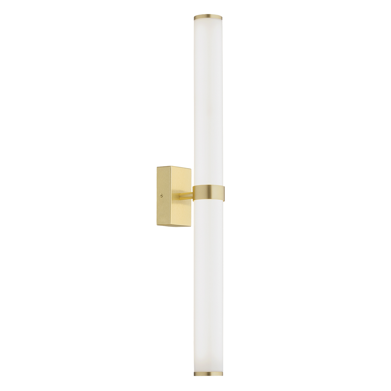 Matuvi IP44 Double Tube LED Wall Lamp, Brass, Glass, Steel, 3000k, 62cm Height