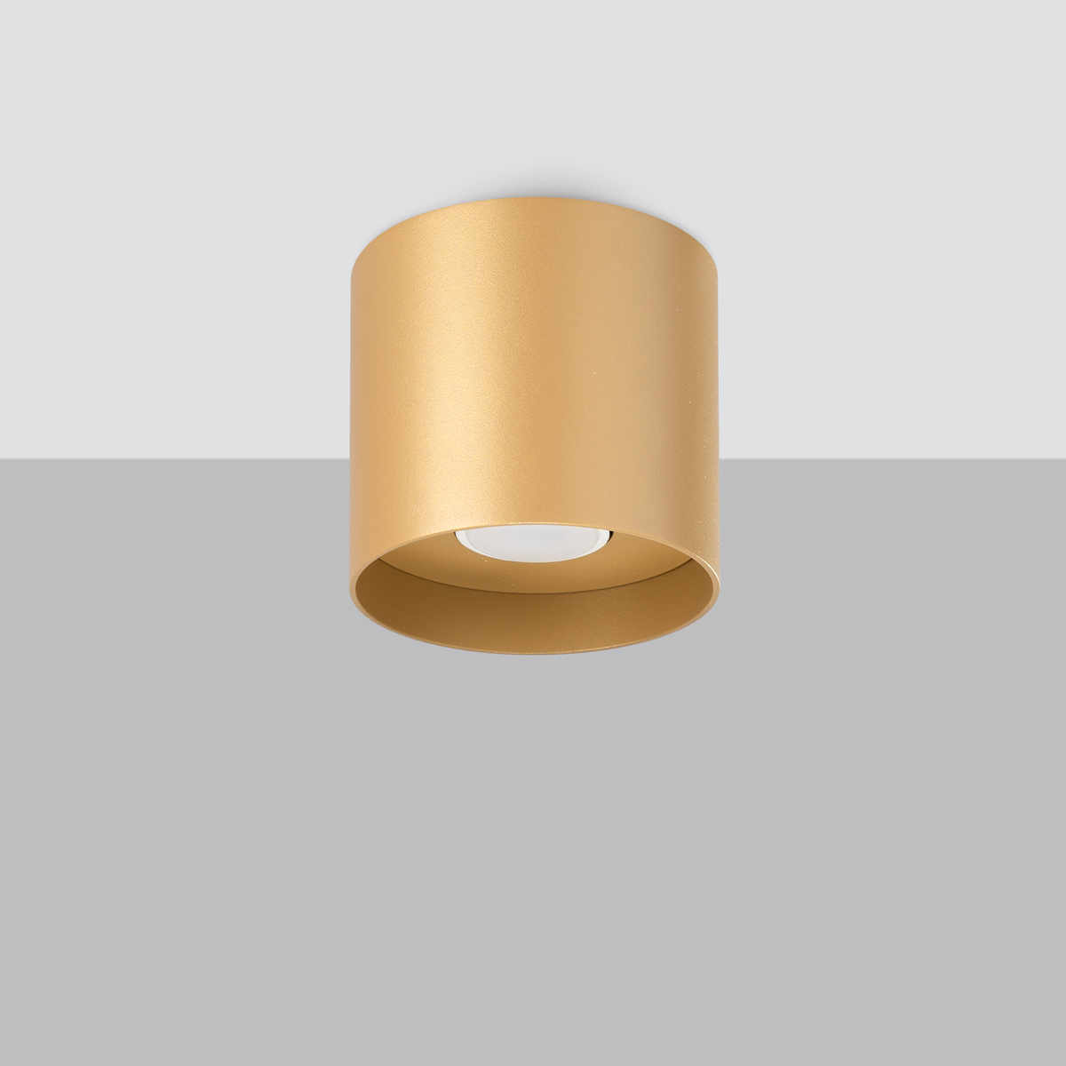 Meekah Surfaced Mounted Gold Downlight, 1 Light, GU10, Metal, 12cm Wide