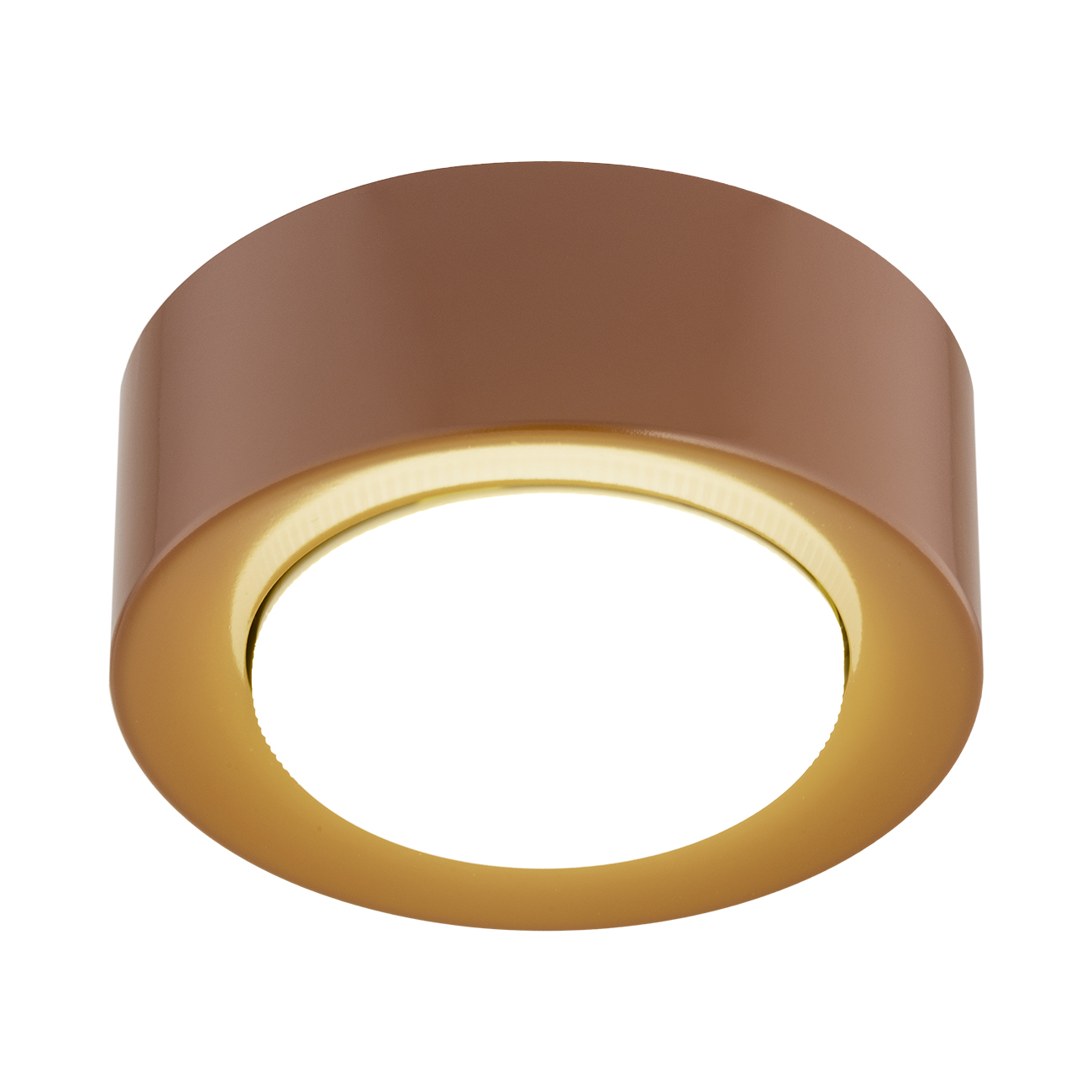 Olyra Mini Surfaced Mounted Downlight, Terracotta, 12W LED, 3000K, 11cm Diameter