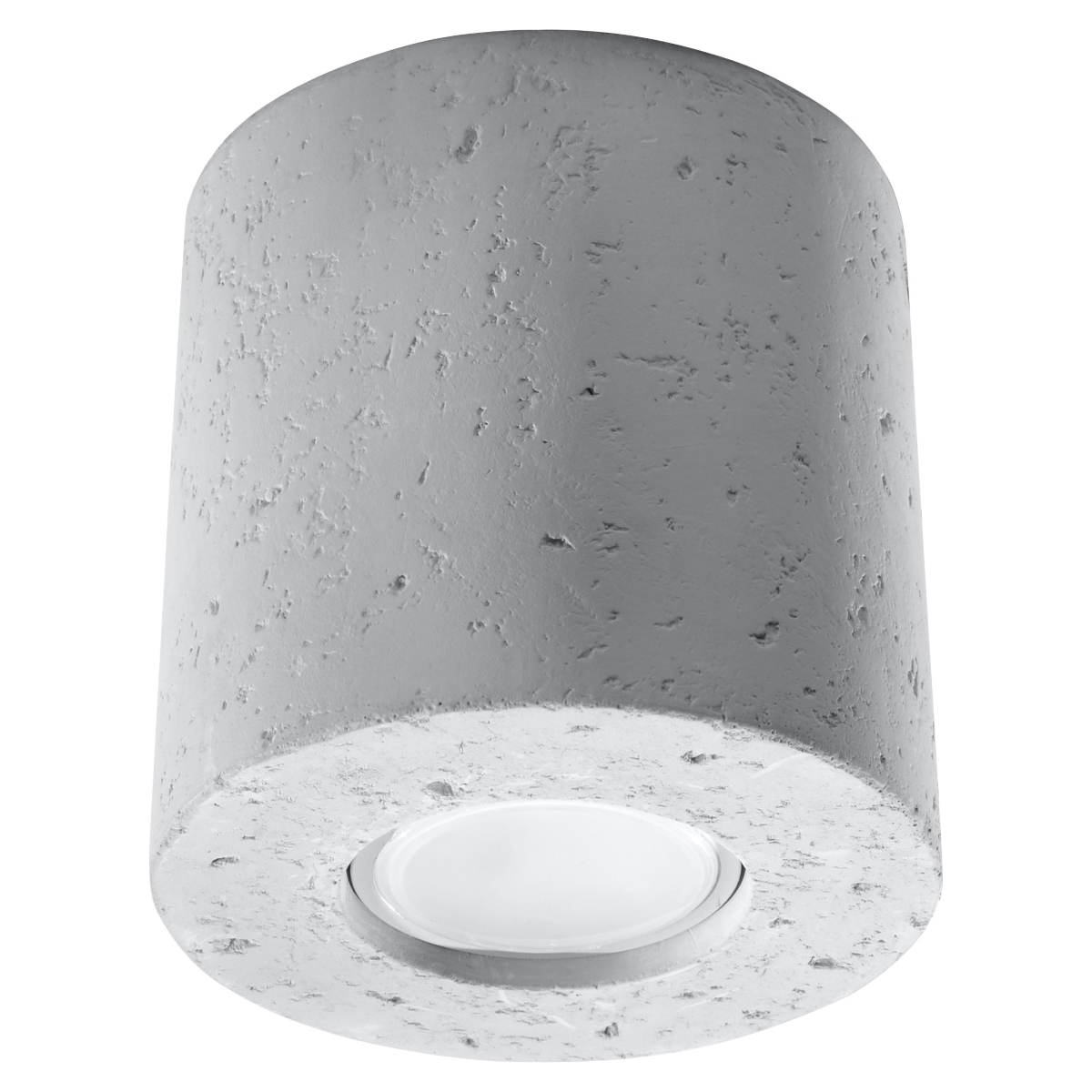 Orbital Grey Concrete Round Surface Spotlight, GU10, 1 Light, 10cm Diameter