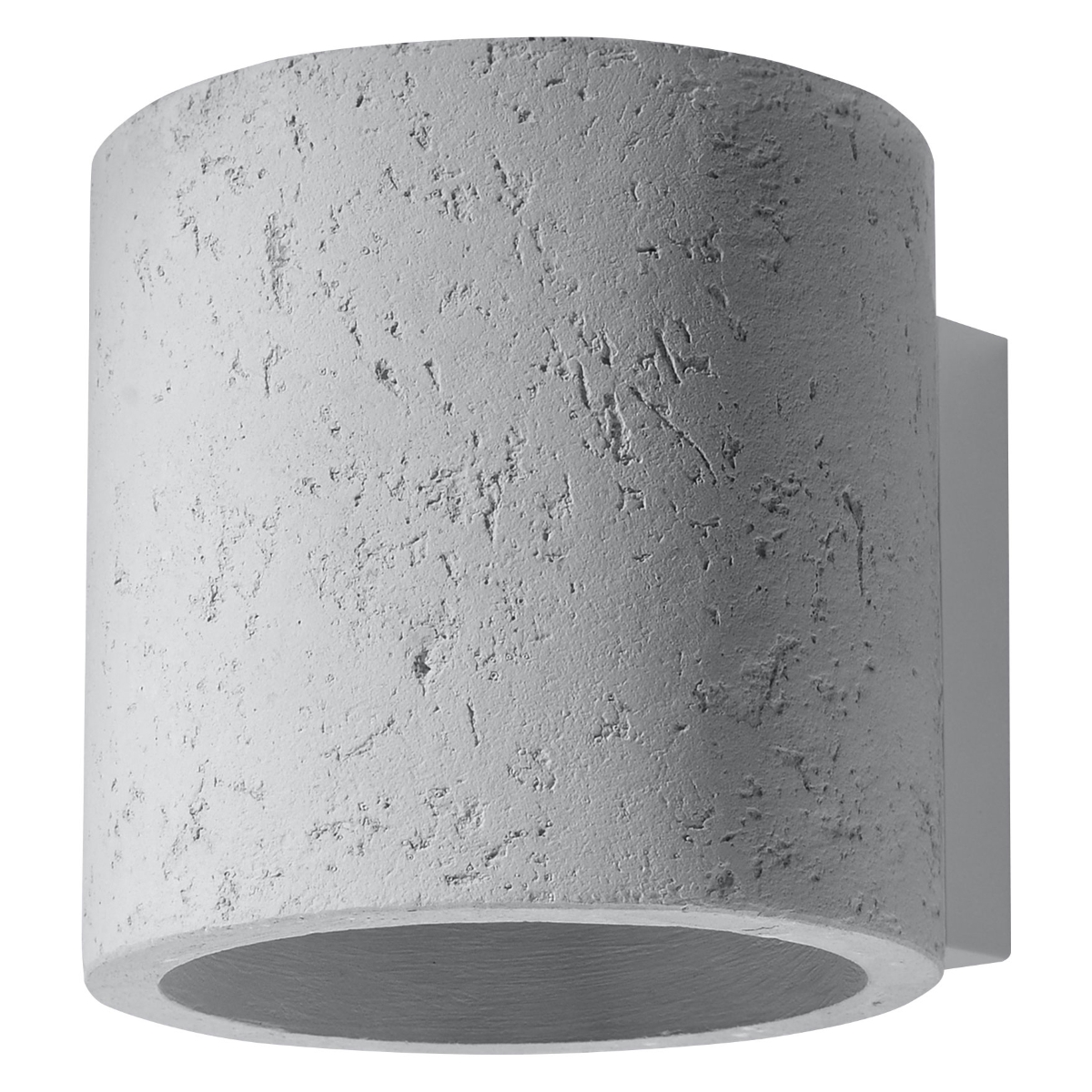 Orbital Grey Concrete Cylinder Wall Light, Metal, G9, 1 Lamp, 10cm Wide