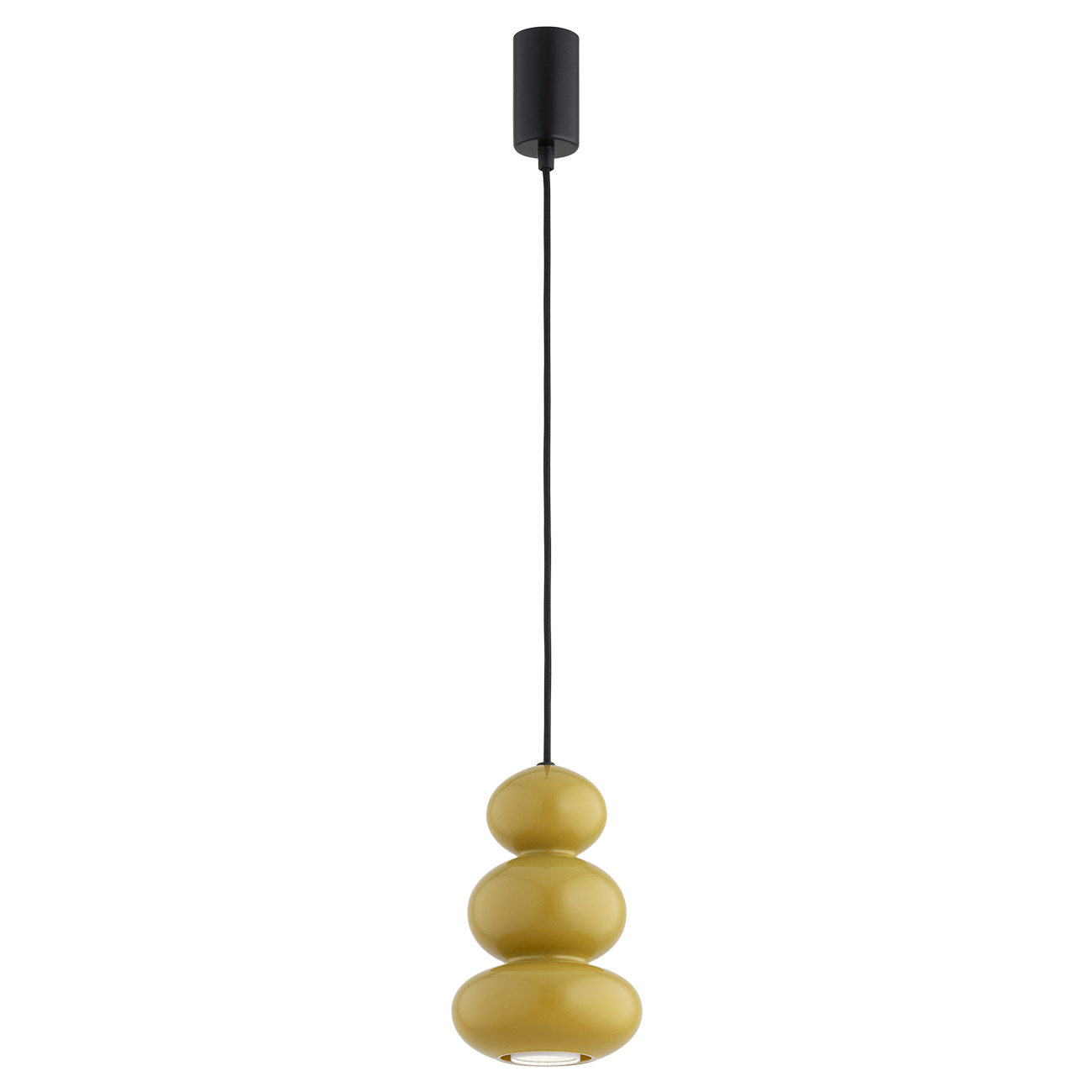 Orla Single Pendant Lamp, Honey Glass, 14cm Width
