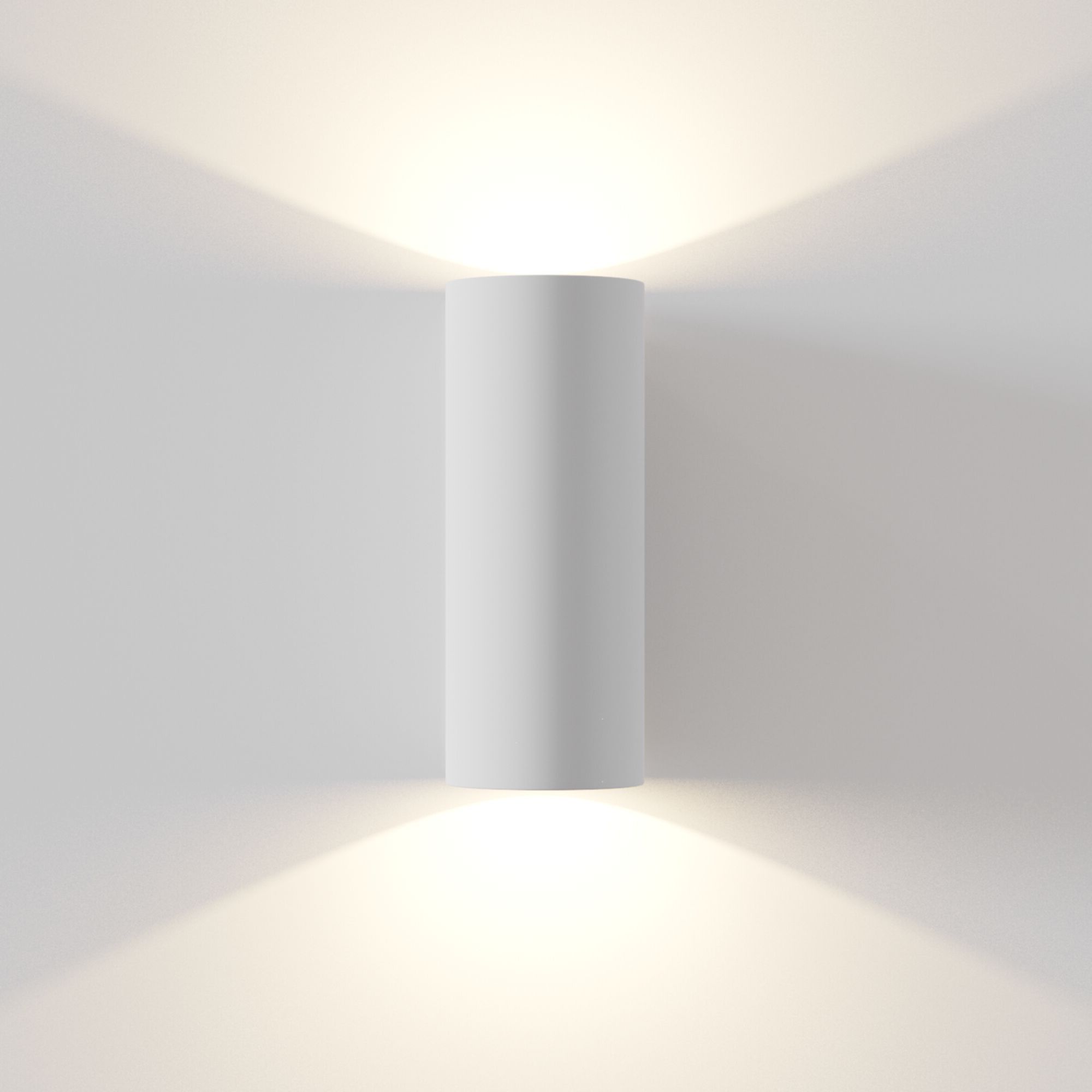 Parma White Up & Down Wall Light, Gypsum, Metal, GU10, 8cm Wide