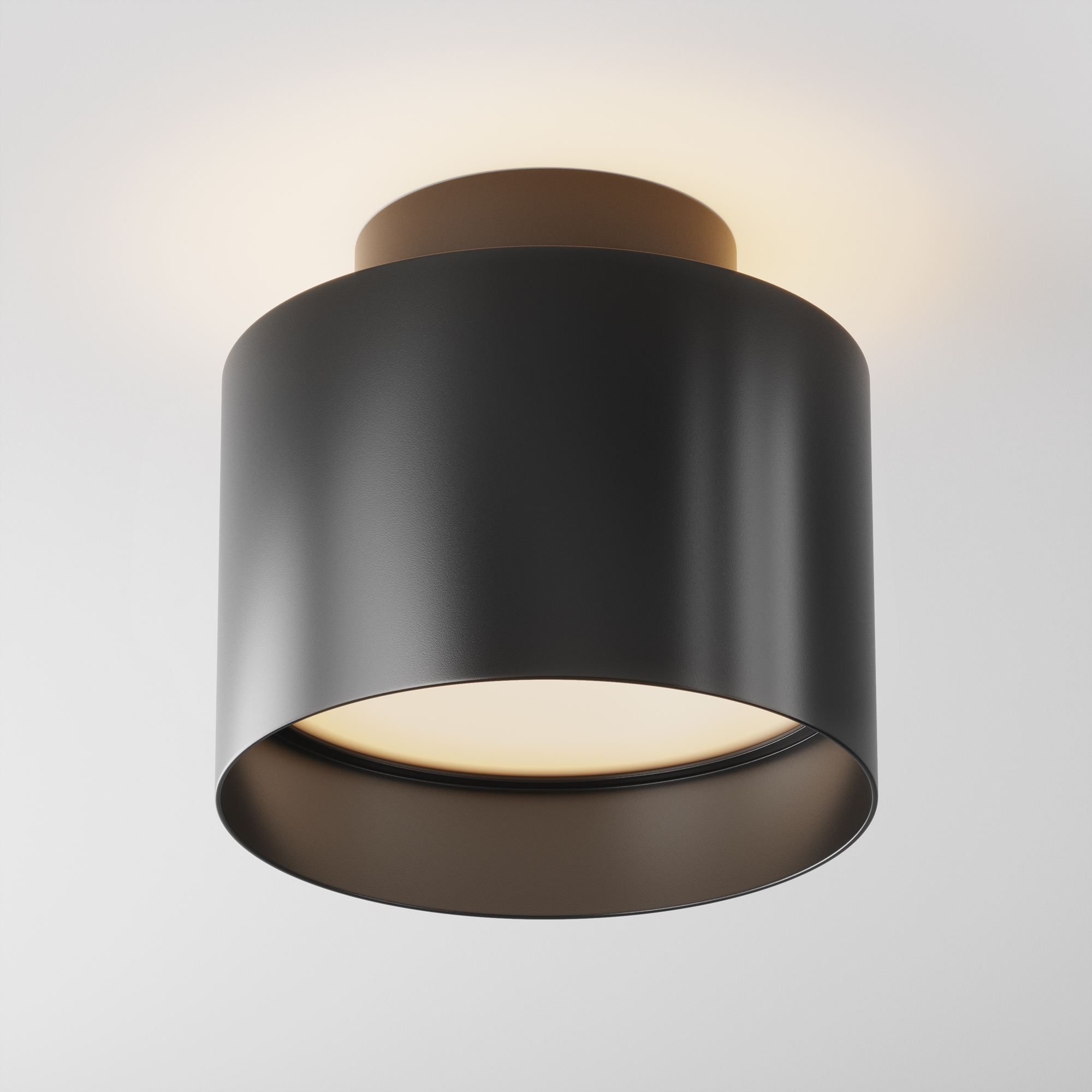 Planet Small Black Ceiling Light, Aluminium, 12W LED, 3000k, 10cm Diameter