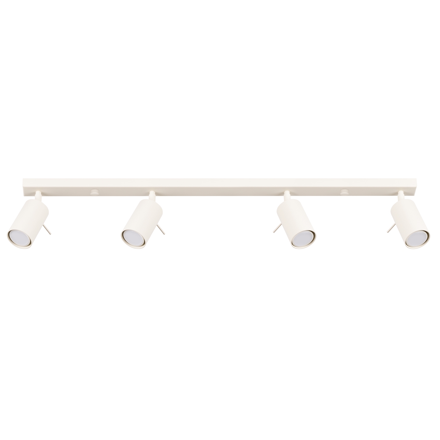 Oringo 4 Lamp Ceiling Spotlight, Beige, Metal Bar, Adjustable Heads, 81cm Length