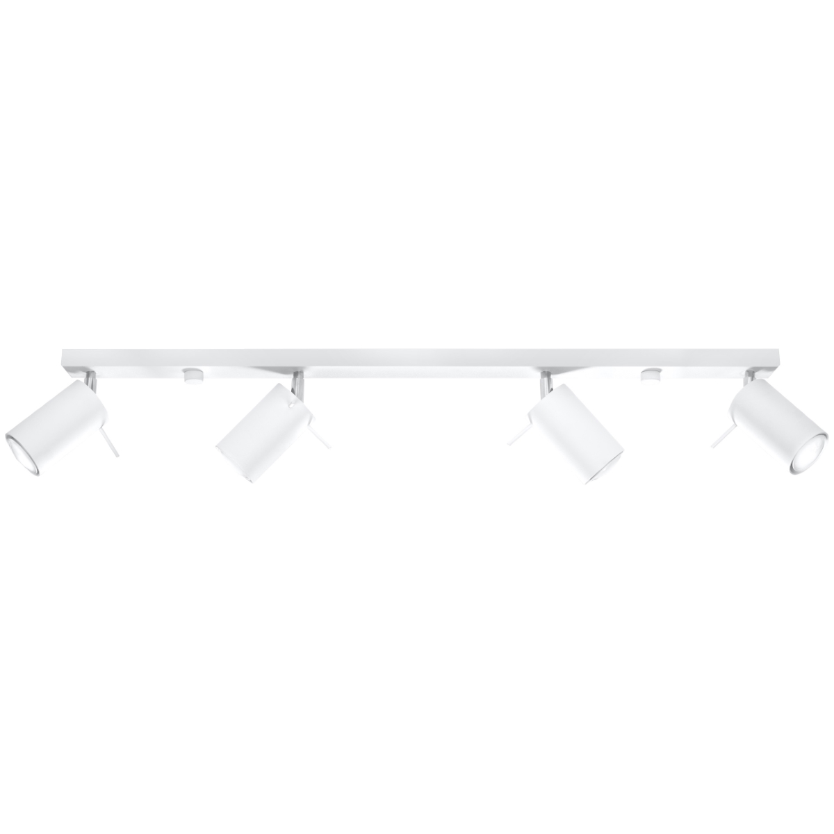 Oringo 4 Lamp Ceiling Spotlight, White, Metal Bar, Adjustable Heads, 80cm Length