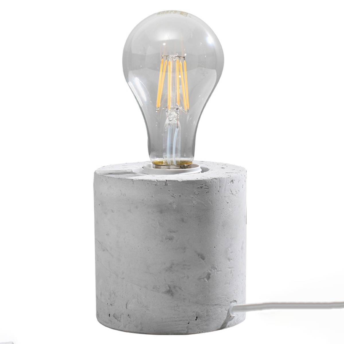 Valago Concrete Cylinder Table Lamp, 1 Light, 10cm Diameter