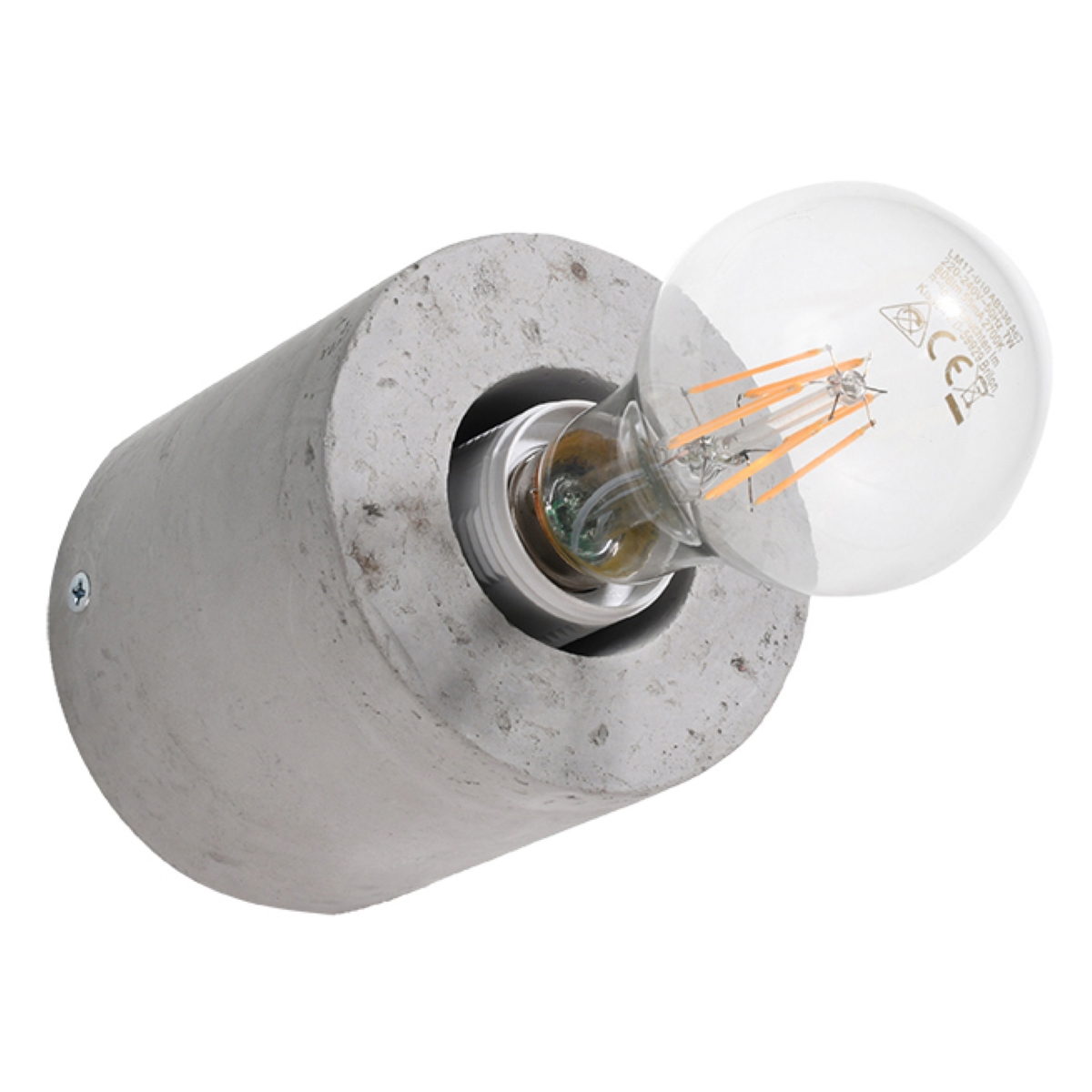 Valago Concrete Cylinder Wall Lamp, 1 Lamp, 10cm Diameter