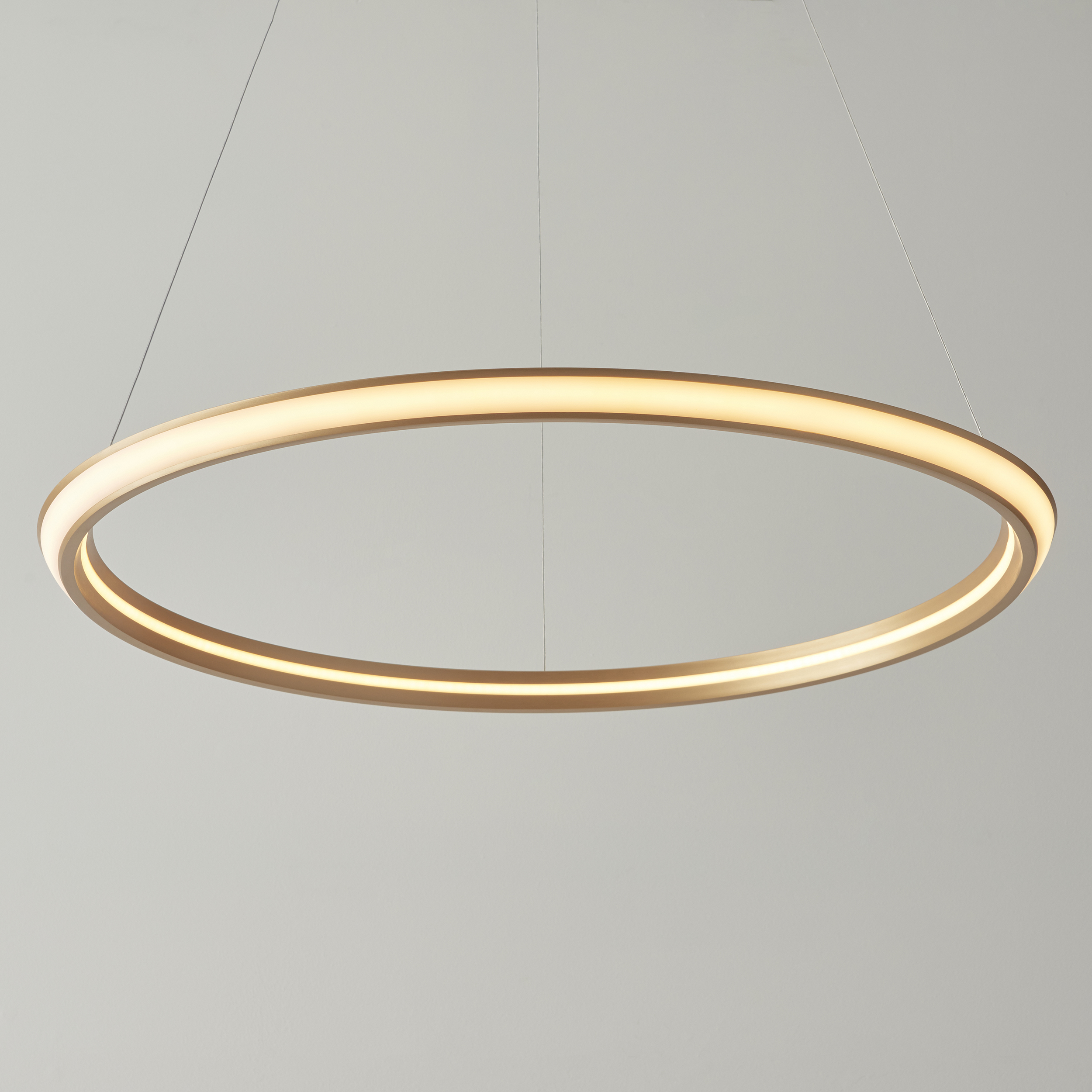 Solace LED Pendant Lamp, Ring, Gold, 75.5cm