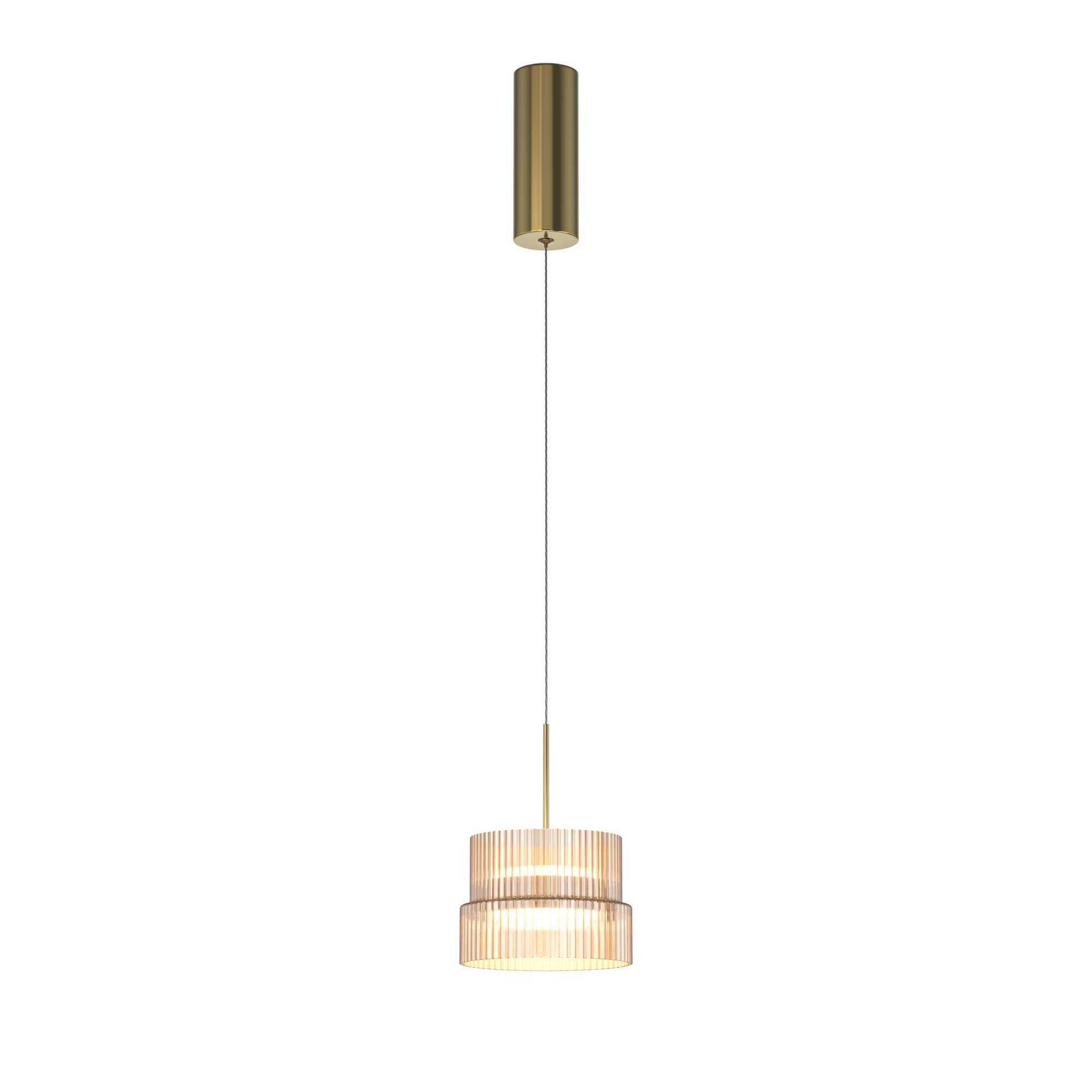Scala Bronze Single LED Pendant Lamp, Cognac Glass, 12W LED, 3000k, 14.8cm Diameter
