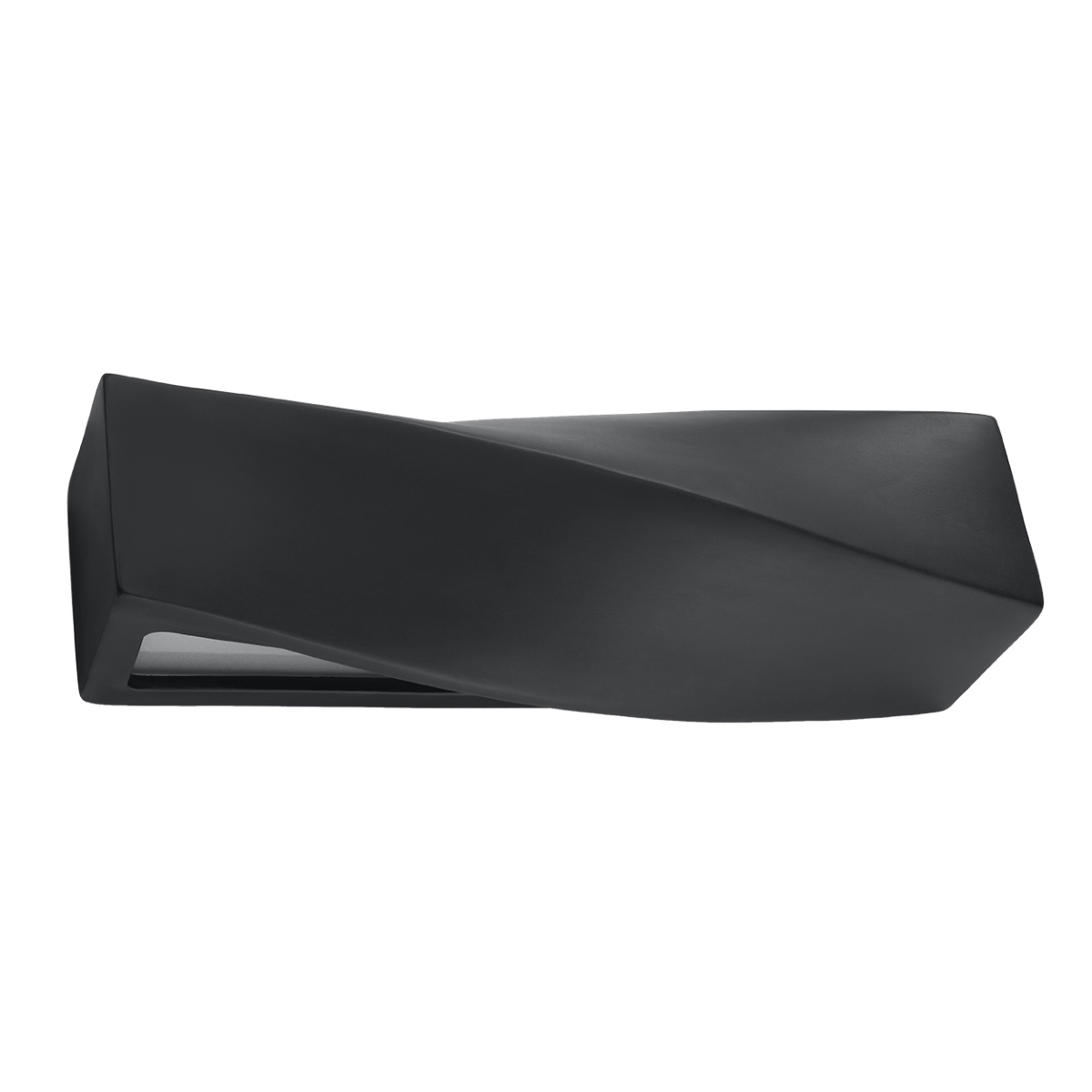Twist Black Ceramic Wall Light, 1 Lamp, 42cm Length