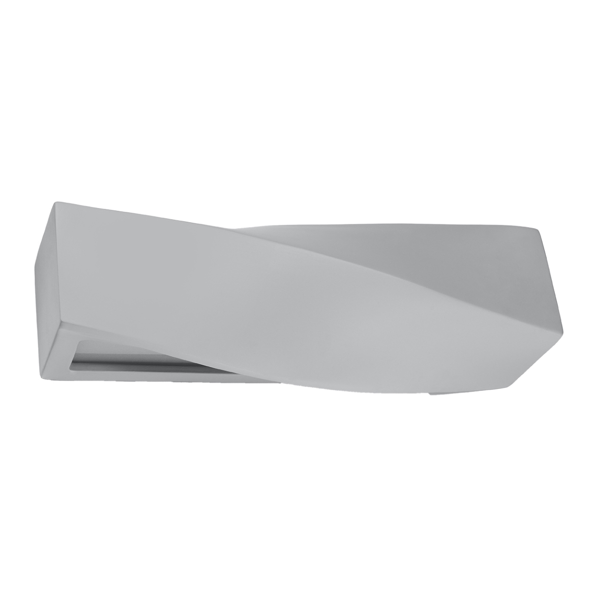 Twist Grey Ceramic Wall Lamp, 1 Light, 42cm Length