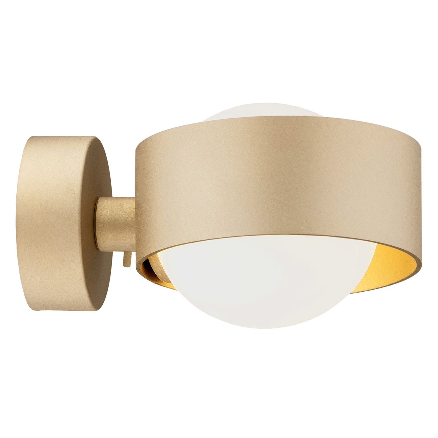 Simo IP44 Gold Wall Light, 1 Lamp, 12.5cm Wide