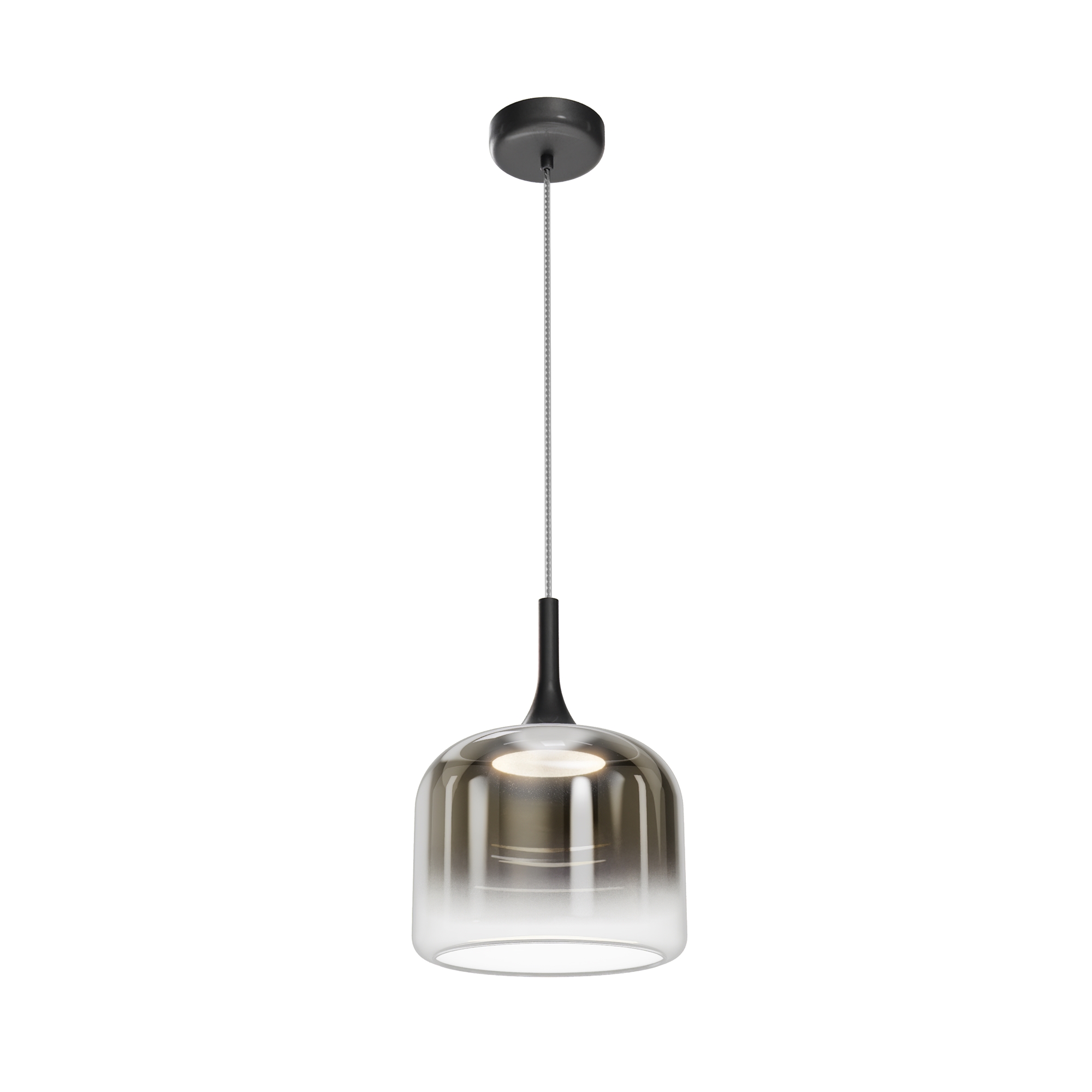 Spirito Smoked Glass LED Pendant Light, 12W, 3000K, 26cm Diameter