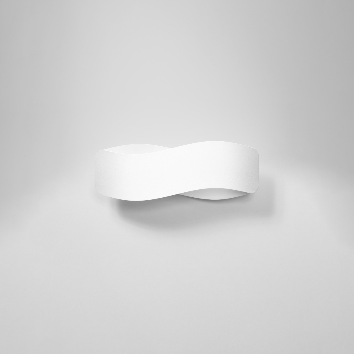Teela White Wall Lamp, 2 Light, Up & Down, Metal Curve, 40cm Wide