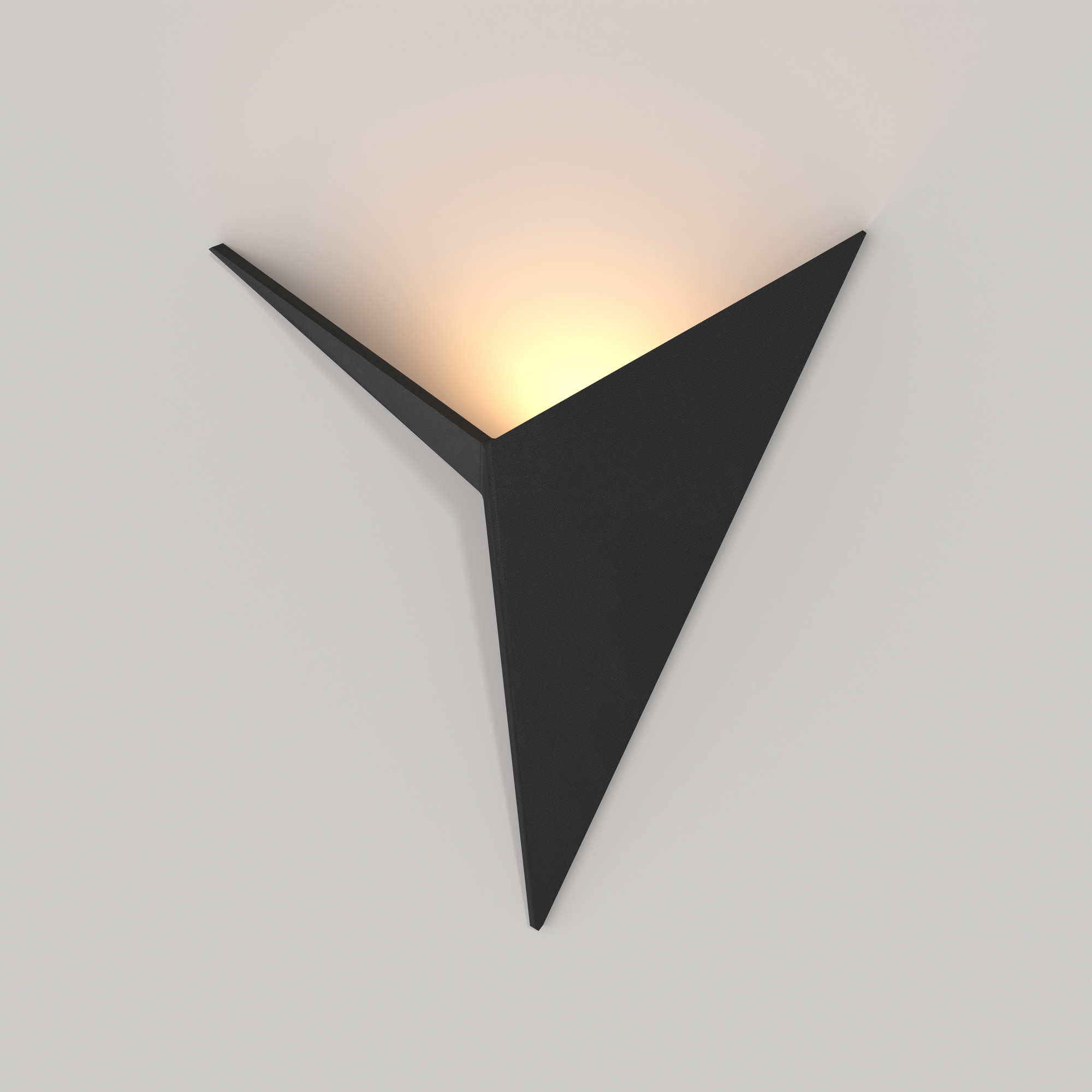 Trame Black Uplighter Wall Light, 3W LED, 3000K, 24.8cm Wide
