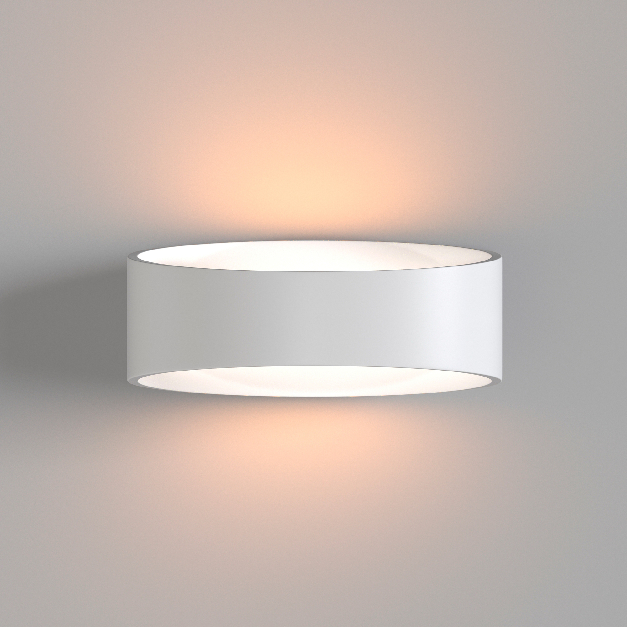 Trame Oval White Up And Down Wall Lamp, Metal, LED, 3000k, 17.5cm Wide