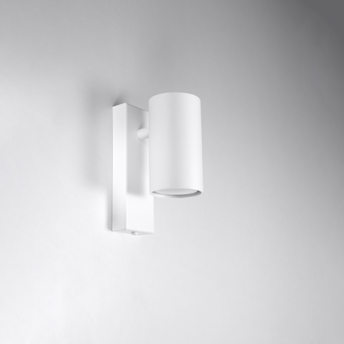 Yuti White Wall Downward Spotlight, GU10 Cylinder, 1 Lamp, 6cm Wide